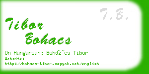 tibor bohacs business card